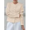 imagePRETTYGARDEN Women Blazers Business Casual Outfits 2026 Fall Fashion Long Sleeve Professional Office Work Suit Jacket ClothesBeige