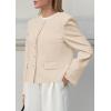 imagePRETTYGARDEN Women Blazers Business Casual Outfits 2026 Fall Fashion Long Sleeve Professional Office Work Suit Jacket ClothesBeige
