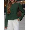 imagePRETTYGARDEN Women Blazers Business Casual Outfits 2026 Fall Fashion Long Sleeve Professional Office Work Suit Jacket ClothesDark Green