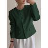 imagePRETTYGARDEN Women Blazers Business Casual Outfits 2026 Fall Fashion Long Sleeve Professional Office Work Suit Jacket ClothesDark Green