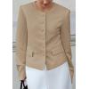 imagePRETTYGARDEN Women Blazers Business Casual Outfits 2026 Fall Fashion Long Sleeve Professional Office Work Suit Jacket ClothesLight Khaki