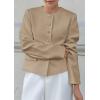imagePRETTYGARDEN Women Blazers Business Casual Outfits 2026 Fall Fashion Long Sleeve Professional Office Work Suit Jacket ClothesLight Khaki