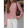 imagePRETTYGARDEN Women Blazers Business Casual Outfits 2026 Fall Fashion Long Sleeve Professional Office Work Suit Jacket ClothesPink