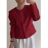 imagePRETTYGARDEN Women Blazers Business Casual Outfits 2026 Fall Fashion Long Sleeve Professional Office Work Suit Jacket ClothesWine Red