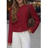 imagePRETTYGARDEN Women Blazers Business Casual Outfits 2026 Fall Fashion Long Sleeve Professional Office Work Suit Jacket ClothesWine Red