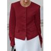 imagePRETTYGARDEN Women Blazers Business Casual Outfits 2026 Fall Fashion Long Sleeve Professional Office Work Suit Jacket ClothesWine Red