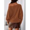 imagePRETTYGARDEN Women Off The Shoulder Sweater 2026 Fall Trendy Long Batwing Sleeve Knit Pullover Going Out Tops Winter ClothingCaramel