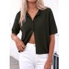 imagePRETTYGARDEN Women Spring Short Sleeve Cardigan Sweaters Button Down Knit Shirt Blouse Dressy Casual Tops 2026 Summer OutfitsArmy Green