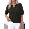 imagePRETTYGARDEN Women Spring Short Sleeve Cardigan Sweaters Button Down Knit Shirt Blouse Dressy Casual Tops 2026 Summer OutfitsArmy Green