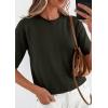 imagePRETTYGARDEN Women Spring Short Sleeve Cardigan Sweaters Button Down Knit Shirt Blouse Dressy Casual Tops 2026 Summer OutfitsArmy Green