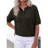 imagePRETTYGARDEN Women Spring Short Sleeve Cardigan Sweaters Button Down Knit Shirt Blouse Dressy Casual Tops 2026 Summer OutfitsArmy Green