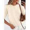 imagePRETTYGARDEN Women Spring Short Sleeve Cardigan Sweaters Button Down Knit Shirt Blouse Dressy Casual Tops 2026 Summer OutfitsBeige