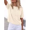 imagePRETTYGARDEN Women Spring Short Sleeve Cardigan Sweaters Button Down Knit Shirt Blouse Dressy Casual Tops 2026 Summer OutfitsBeige