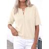 imagePRETTYGARDEN Women Spring Short Sleeve Cardigan Sweaters Button Down Knit Shirt Blouse Dressy Casual Tops 2026 Summer OutfitsBeige