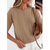 imagePRETTYGARDEN Women Spring Short Sleeve Cardigan Sweaters Button Down Knit Shirt Blouse Dressy Casual Tops 2026 Summer OutfitsKhaki