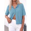 imagePRETTYGARDEN Women Spring Short Sleeve Cardigan Sweaters Button Down Knit Shirt Blouse Dressy Casual Tops 2026 Summer OutfitsLight Blue