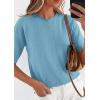 imagePRETTYGARDEN Women Spring Short Sleeve Cardigan Sweaters Button Down Knit Shirt Blouse Dressy Casual Tops 2026 Summer OutfitsLight Blue