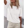 imagePRETTYGARDEN Women Spring Short Sleeve Cardigan Sweaters Button Down Knit Shirt Blouse Dressy Casual Tops 2026 Summer OutfitsWhite