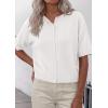 imagePRETTYGARDEN Women Spring Short Sleeve Cardigan Sweaters Button Down Knit Shirt Blouse Dressy Casual Tops 2026 Summer OutfitsWhite