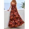 imagePRETTYGARDEN Women Summer Floral Maxi Dress 2026 Spirng Spaghetti Strap Mesh Boho Sundress Party Beach Vacation Long DressesBrown Floral