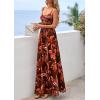 imagePRETTYGARDEN Women Summer Floral Maxi Dress 2026 Spirng Spaghetti Strap Mesh Boho Sundress Party Beach Vacation Long DressesBrown Floral