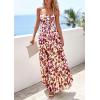 imagePRETTYGARDEN Women Summer Floral Maxi Dress 2026 Spirng Spaghetti Strap Mesh Boho Sundress Party Beach Vacation Long DressesFloral Brown Beige