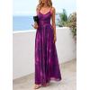 imagePRETTYGARDEN Women Summer Floral Maxi Dress 2026 Spirng Spaghetti Strap Mesh Boho Sundress Party Beach Vacation Long DressesFloral Purple
