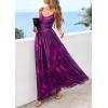 imagePRETTYGARDEN Women Summer Floral Maxi Dress 2026 Spirng Spaghetti Strap Mesh Boho Sundress Party Beach Vacation Long DressesFloral Purple