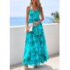 imagePRETTYGARDEN Women Summer Floral Maxi Dress 2026 Spirng Spaghetti Strap Mesh Boho Sundress Party Beach Vacation Long DressesGreen Floral