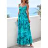 imagePRETTYGARDEN Women Summer Floral Maxi Dress 2026 Spirng Spaghetti Strap Mesh Boho Sundress Party Beach Vacation Long DressesGreen Floral