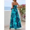 imagePRETTYGARDEN Women Summer Floral Maxi Dress 2026 Spirng Spaghetti Strap Mesh Boho Sundress Party Beach Vacation Long DressesLake Blue Floral