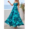 imagePRETTYGARDEN Women Summer Floral Maxi Dress 2026 Spirng Spaghetti Strap Mesh Boho Sundress Party Beach Vacation Long DressesLake Blue Floral