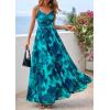 imagePRETTYGARDEN Women Summer Floral Maxi Dress 2026 Spirng Spaghetti Strap Mesh Boho Sundress Party Beach Vacation Long DressesLake Blue Floral