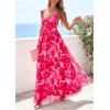 imagePRETTYGARDEN Women Summer Floral Maxi Dress 2026 Spirng Spaghetti Strap Mesh Boho Sundress Party Beach Vacation Long DressesPink Floral
