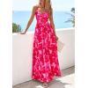 imagePRETTYGARDEN Women Summer Floral Maxi Dress 2026 Spirng Spaghetti Strap Mesh Boho Sundress Party Beach Vacation Long DressesPink Floral