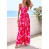 imagePRETTYGARDEN Women Summer Floral Maxi Dress 2026 Spirng Spaghetti Strap Mesh Boho Sundress Party Beach Vacation Long DressesPink Floral