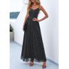 imagePRETTYGARDEN Women Summer Floral Maxi Dress 2026 Spirng Spaghetti Strap Mesh Boho Sundress Party Beach Vacation Long DressesPolka Dot Black White