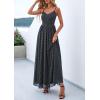 imagePRETTYGARDEN Women Summer Floral Maxi Dress 2026 Spirng Spaghetti Strap Mesh Boho Sundress Party Beach Vacation Long DressesPolka Dot Black White