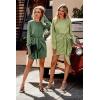 imagePRETTYGARDEN Womens 2023 Spring Satin Dress Long Sleeve Tie Waist Elegant Cocktail Party Mini DressesGrey Blue
