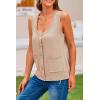 imagePRETTYGARDEN Womens 2024 Spring Vests Sleeveless Button Down Knitted Tank Tops Casual Y2K Sweater Top Blouse with Pockets