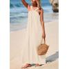 imagePRETTYGARDEN Womens 2026 Casual Long Summer Dresses Sleeveless Strappy Loose Flowy Beach Vacation Maxi Dress with PocketsApricot