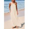imagePRETTYGARDEN Womens 2026 Casual Long Summer Dresses Sleeveless Strappy Loose Flowy Beach Vacation Maxi Dress with PocketsApricot