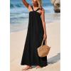 imagePRETTYGARDEN Womens 2026 Casual Long Summer Dresses Sleeveless Strappy Loose Flowy Beach Vacation Maxi Dress with PocketsBlack