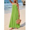 imagePRETTYGARDEN Womens 2026 Casual Long Summer Dresses Sleeveless Strappy Loose Flowy Beach Vacation Maxi Dress with PocketsGreen
