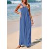 imagePRETTYGARDEN Womens 2026 Casual Long Summer Dresses Sleeveless Strappy Loose Flowy Beach Vacation Maxi Dress with PocketsGrey Blue