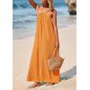 imagePRETTYGARDEN Womens 2026 Casual Long Summer Dresses Sleeveless Strappy Loose Flowy Beach Vacation Maxi Dress with PocketsOrange Yellow