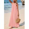 imagePRETTYGARDEN Womens 2026 Casual Long Summer Dresses Sleeveless Strappy Loose Flowy Beach Vacation Maxi Dress with PocketsPink