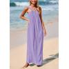 imagePRETTYGARDEN Womens 2026 Casual Long Summer Dresses Sleeveless Strappy Loose Flowy Beach Vacation Maxi Dress with PocketsPurple