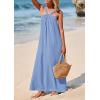 imagePRETTYGARDEN Womens 2026 Casual Long Summer Dresses Sleeveless Strappy Loose Flowy Beach Vacation Maxi Dress with PocketsSky Blue