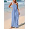 imagePRETTYGARDEN Womens 2026 Casual Long Summer Dresses Sleeveless Strappy Loose Flowy Beach Vacation Maxi Dress with PocketsSky Blue